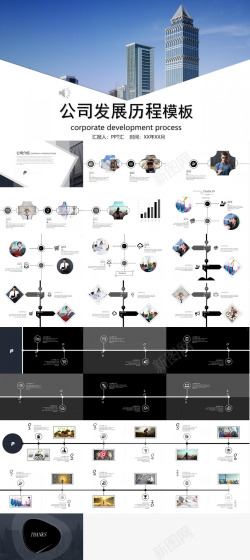 图片素材商务风公司发展历程介绍
