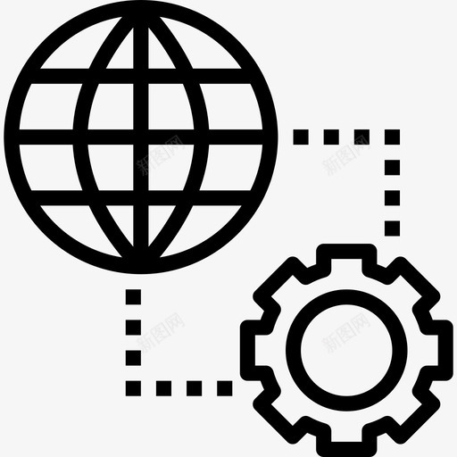 全球全球业务3线性图标svg_新图网 https://ixintu.com 全球 全球业务3 线性