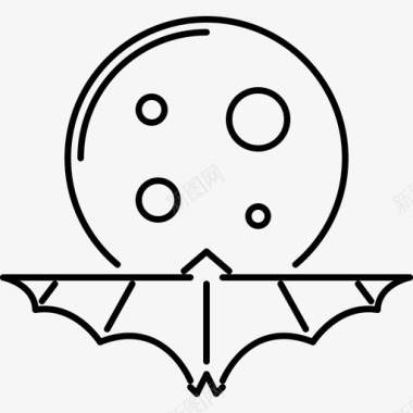 蝙蝠万圣节58直系图标图标