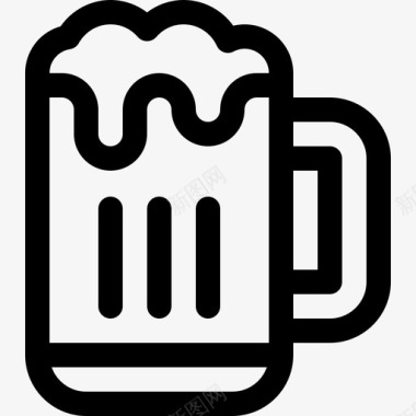 啤酒亚洲餐厅5线性图标图标