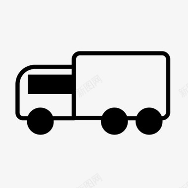 卡车运送储存图标图标