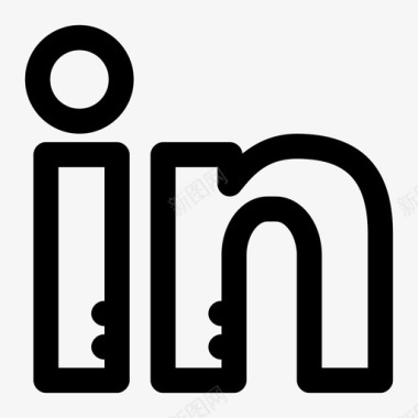 linkedin徽标社交媒体图标图标