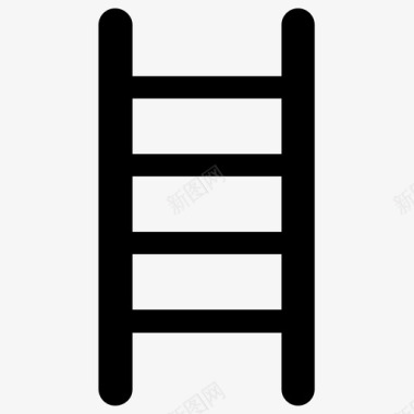 梯子木工梯子建筑工具字形图标图标