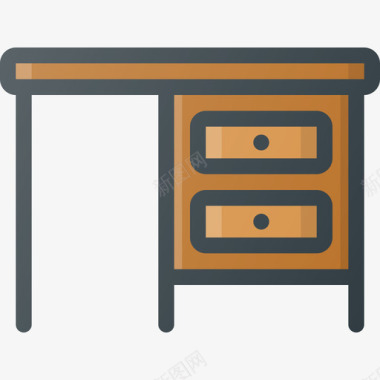桌面室内家具3线颜色图标图标