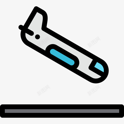 着陆航空8线性颜色图标svg_新图网 https://ixintu.com 着陆 线性颜色 航空8