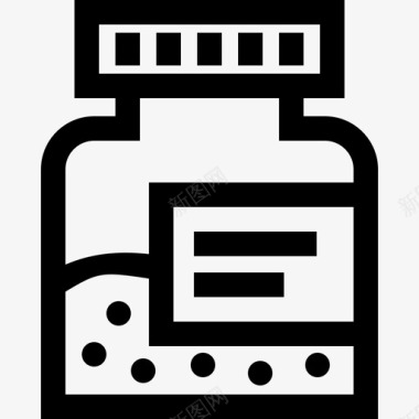 瓶子化学13线性图标图标