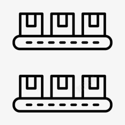 仓储供应链物流工业包装和配送图标高清图片