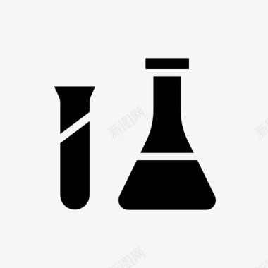 化学教育锥形瓶图标图标