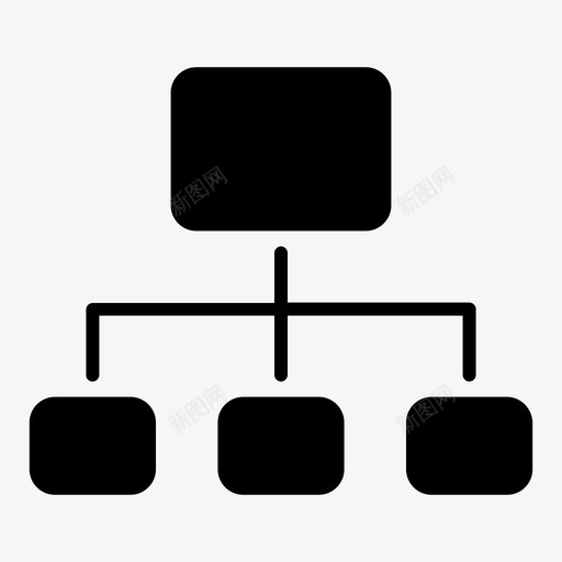 流程图层次结构关系图标svg_新图网 https://ixintu.com 关系 图表黑色填充 层次结构 方案 流程图 站点地图 线框