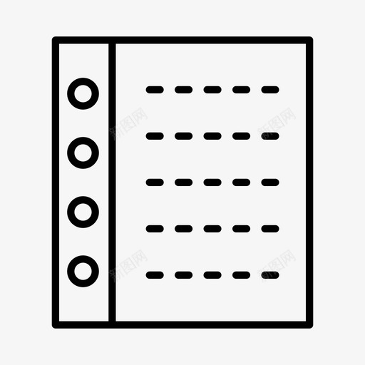 文件纸活页纸办公用品图标svg_新图网 https://ixintu.com 办公用品 工作 文件纸 文具 活页纸