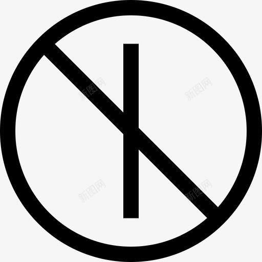 禁止交通标志6直线图标svg_新图网 https://ixintu.com 交通标志6 直线 禁止
