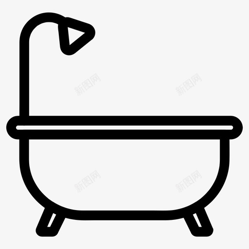 浴缸浴室室内图标svg_新图网 https://ixintu.com 各种尺寸的基本图标 室内 浴室 浴缸 淋浴