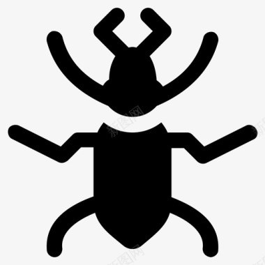 水虫甲虫昆虫图标图标