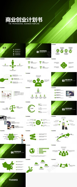 绿色花纹绿色公司简介创业计划
