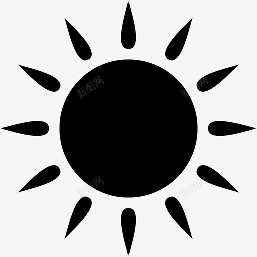 太阳气候天气预报图标svg_新图网 https://ixintu.com 光线 天气 天气预报 太阳 气候