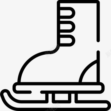 溜冰鞋圣诞节64岁直系图标图标