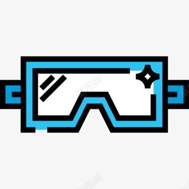 护目镜冬装2线性颜色图标图标