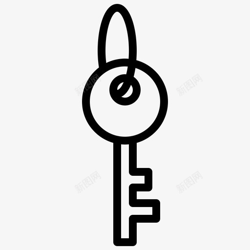 钥匙建筑物房子图标svg_新图网 https://ixintu.com 保安 建筑物 房地产 房子 财产 钥匙