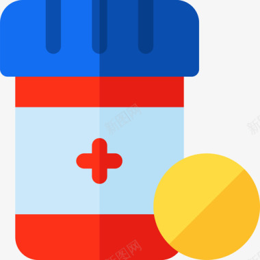 药物药物6扁平图标图标
