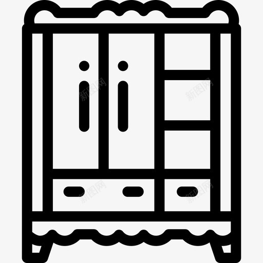 衣柜复古装饰15线性图标svg_新图网 https://ixintu.com 复古装饰15 线性 衣柜