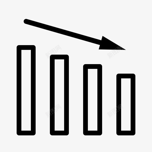 下跌概念财务图标svg_新图网 https://ixintu.com 下跌 亏损 图表 概念 财务