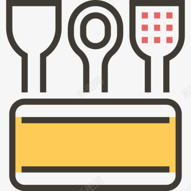 木勺厨具2黄影图标图标