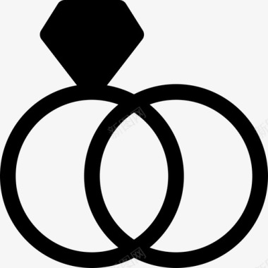 戒指64号婚礼填充图标图标