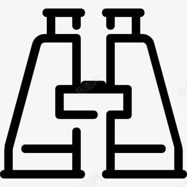 双筒望远镜启动18直线图标图标