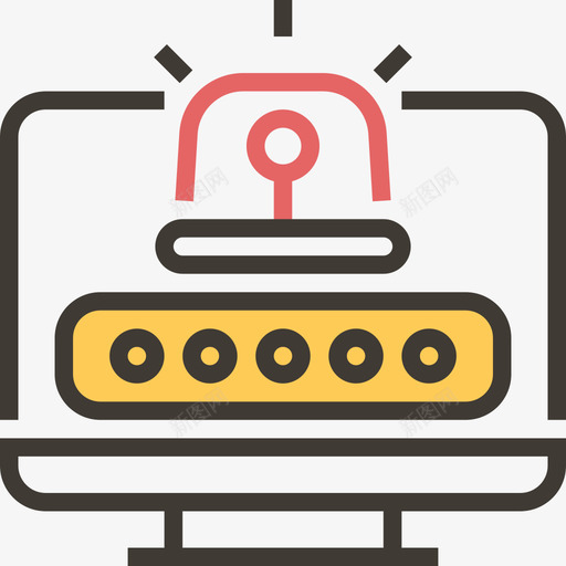 密码互联网安全19黄色阴影图标svg_新图网 https://ixintu.com 互联网安全19 密码 黄色阴影