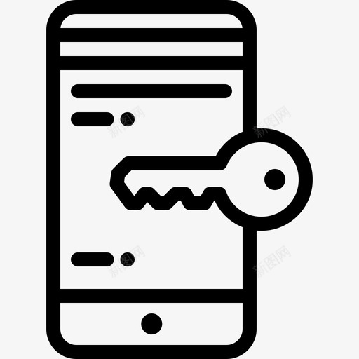 智能手机数据保护2线性图标svg_新图网 https://ixintu.com 数据保护2 智能手机 线性