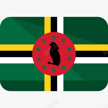 多米尼加国旗5平坦图标图标