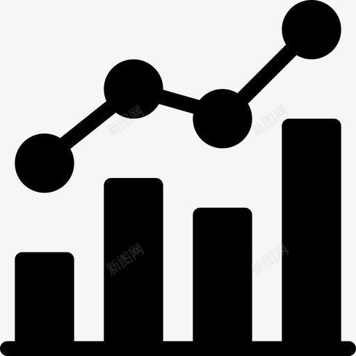 条形图组合图标记svg_新图网 https://ixintu.com 变体 基本实心图标 条形图 标记 组合图