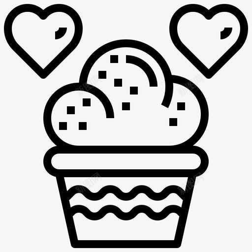 松饼烘焙面包房图标svg_新图网 https://ixintu.com 婚礼 松饼 烘焙 甜点 纸杯蛋糕 面包房 食物和餐厅