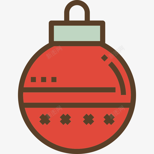 圣诞饰品圣诞88线性颜色图标svg_新图网 https://ixintu.com 圣诞88 圣诞饰品 线性颜色