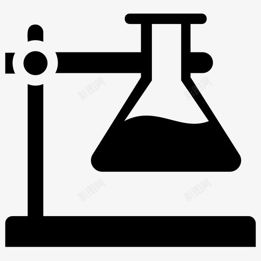 实验室实验化学实验锥形烧瓶图标svg_新图网 https://ixintu.com 化学实验 实验室实验 实验室测试 科学字形图标 科学测试 科学研究 锥形烧瓶