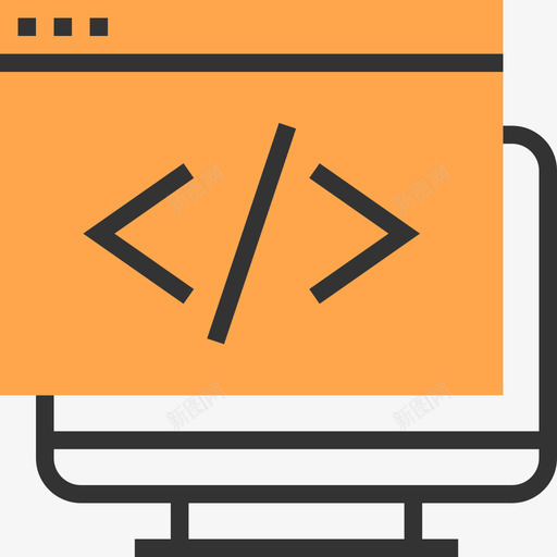 计算机编程6黄影图标svg_新图网 https://ixintu.com 编程6 计算机 黄影