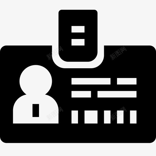 卡商务身份证图标svg_新图网 https://ixintu.com 个人资料 卡 商务 商务必需品 工具 身份证