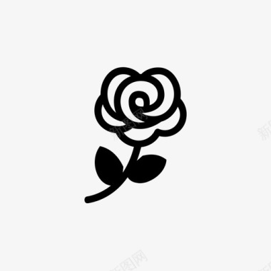 玫瑰蓓蕾花图标图标