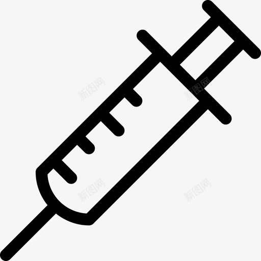 注射器医疗保健2线性图标svg_新图网 https://ixintu.com 医疗保健2 注射器 线性