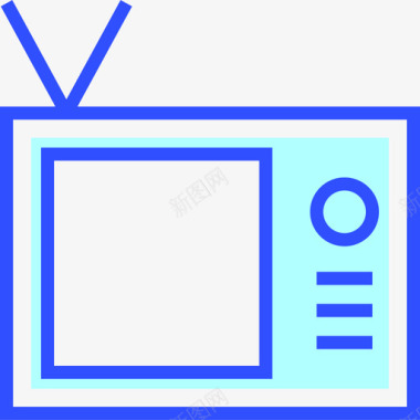 电视电影录像线性色彩图标图标