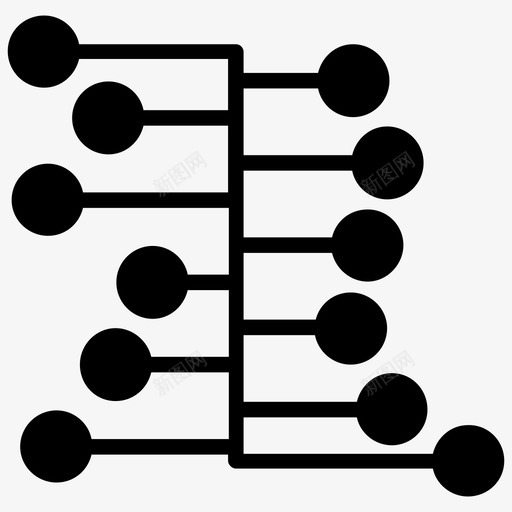 数据结构算法信息架构图标svg_新图网 https://ixintu.com 信息架构 原理图 工作流 数据科学线图标 数据结构 算法
