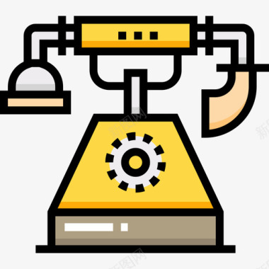 电话复古装饰6线颜色图标图标