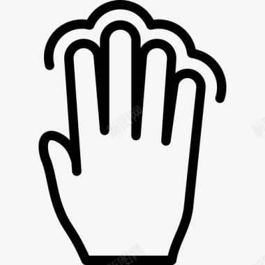 四个手指轻触选择触摸图标图标