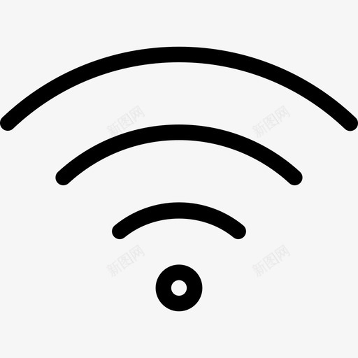 Wifi基本图标3线性svg_新图网 https://ixintu.com Wifi 基本图标3 线性