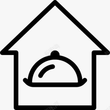 餐厅标志穹顶小屋图标图标