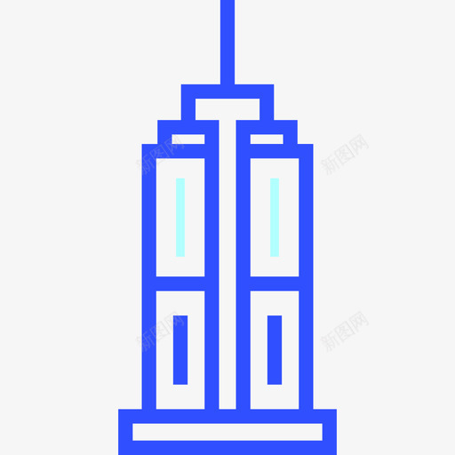 帝国大厦旅游57线性颜色图标svg_新图网 https://ixintu.com 帝国大厦 旅游57 线性颜色