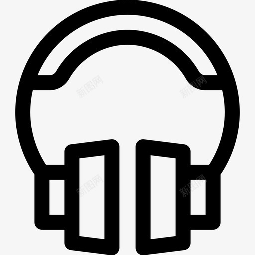 耳机寒假5线性图标svg_新图网 https://ixintu.com 寒假5 线性 耳机