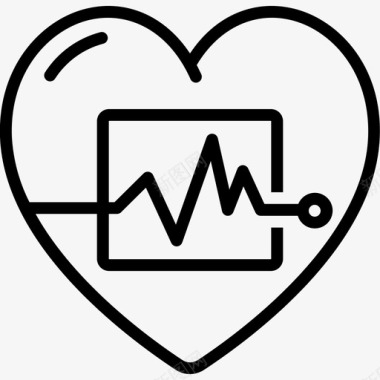 生活书法心脏图标图标