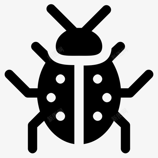 瓢虫甲虫昆虫图标svg_新图网 https://ixintu.com 害虫控制雕文图标 昆虫 瓢虫 甲虫 盾虫