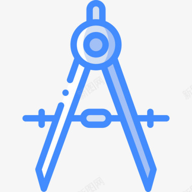 罗盘工具29蓝色图标图标